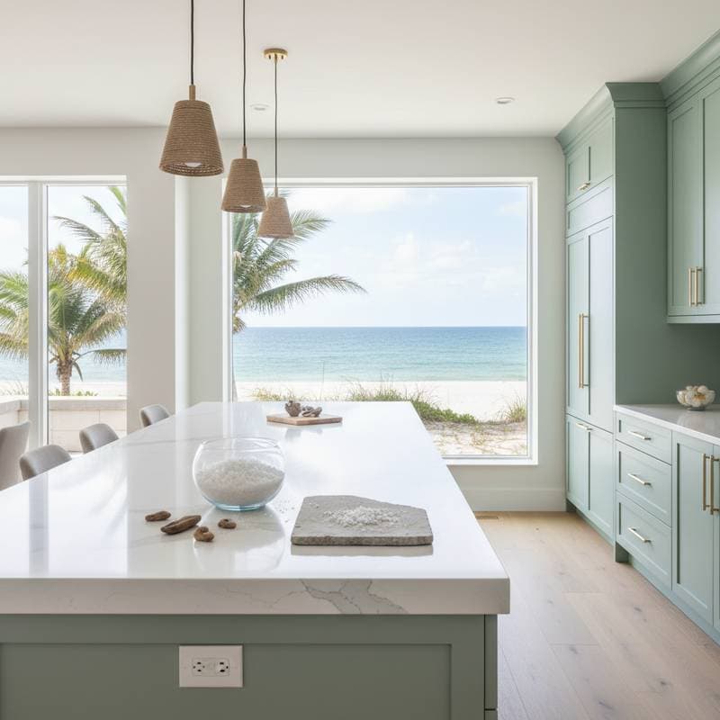 Featured image for Why Quartz Outlasts Granite in Salty Coastal Air