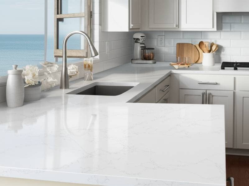Featured image for Why Quartz Outlasts Granite in Salty Coastal Air