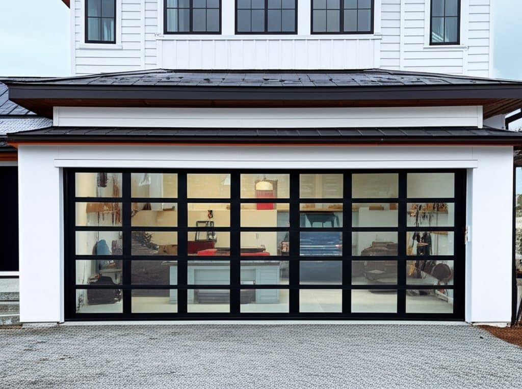 Glass Garage Doors Add $2,500-$8,000 to Coastal Curb Appeal