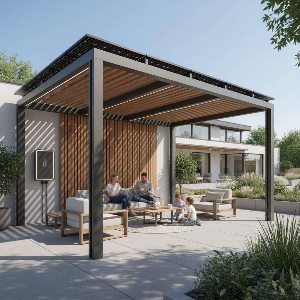 Solar Pergolas Cut Energy Bills While Adding Shade