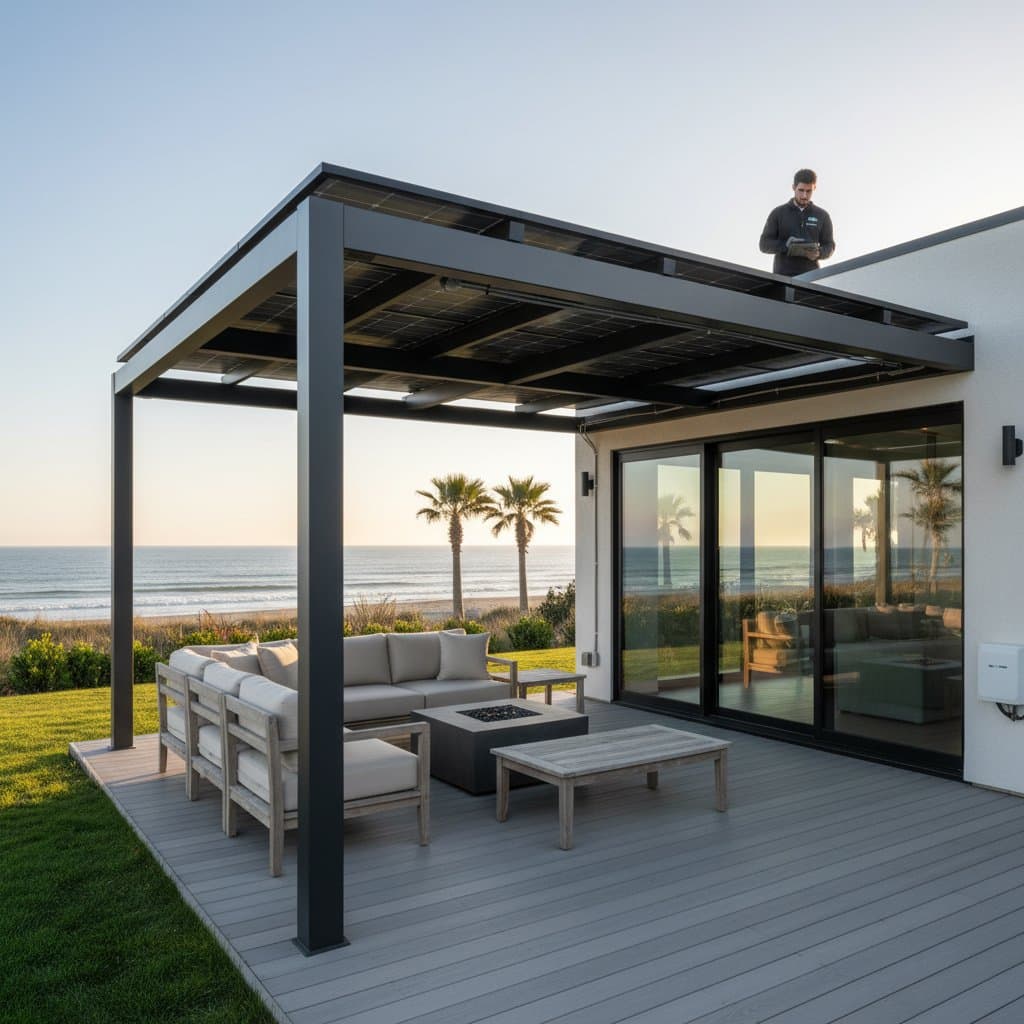 Solar Pergolas Cut Coastal Energy Bills in Half
