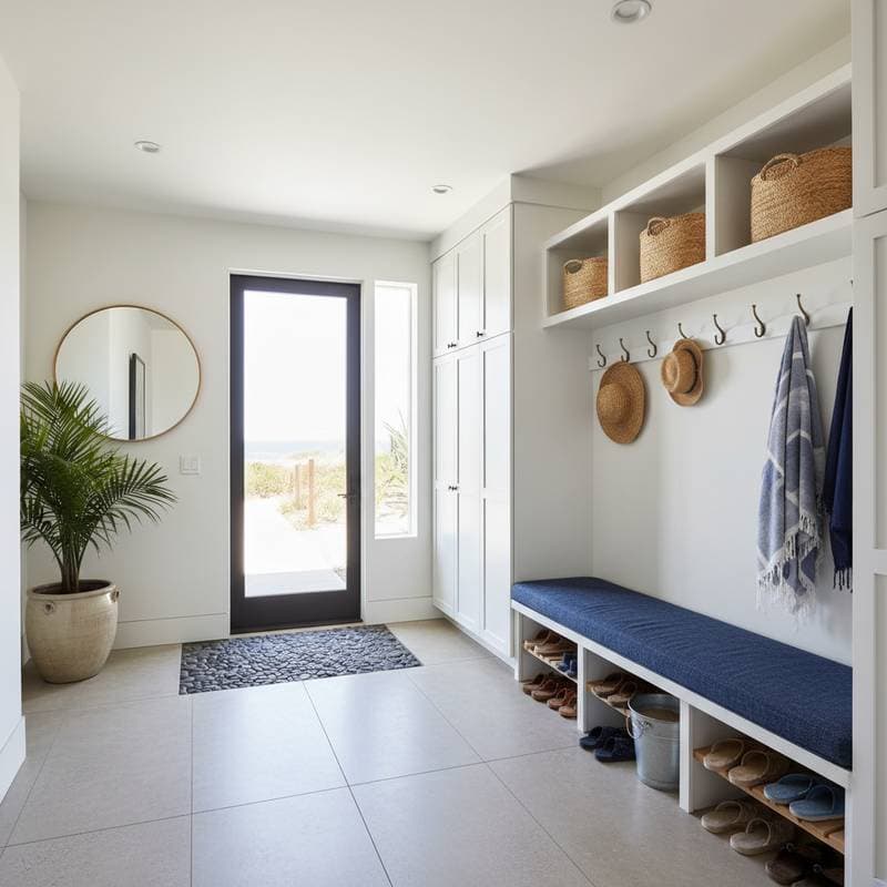 Open Mudrooms Keep Beach Sand Out of Your Home