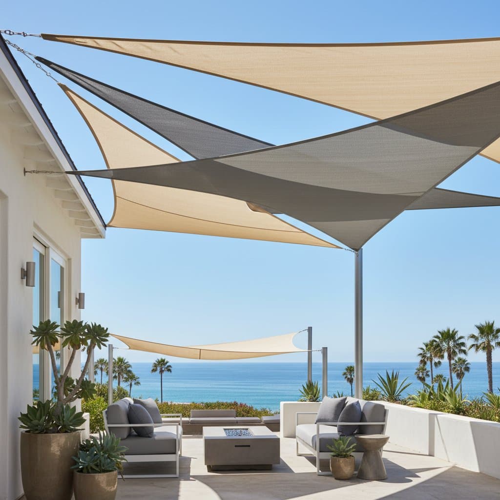 Shade Sails Block 95% More UV Than Old Awnings