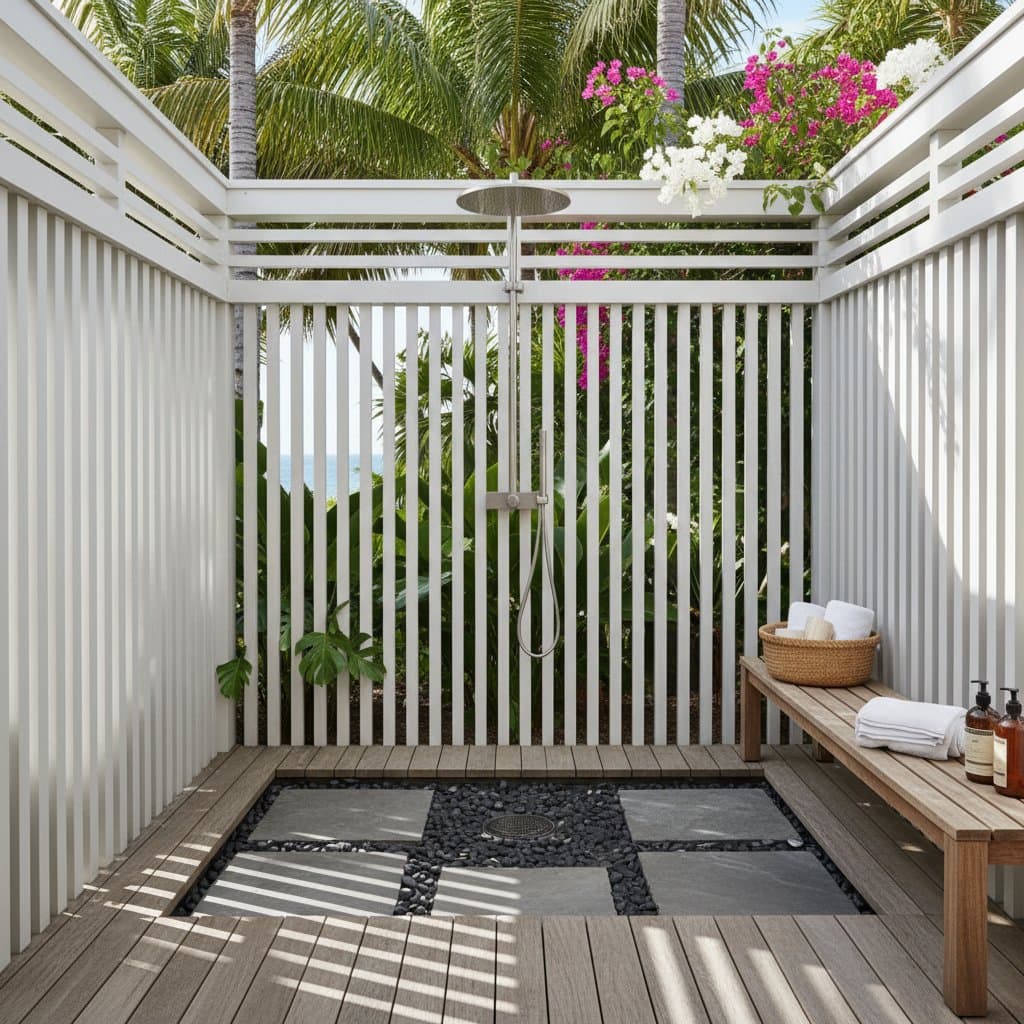 Privacy and Drainage: Coastal Shower Essentials