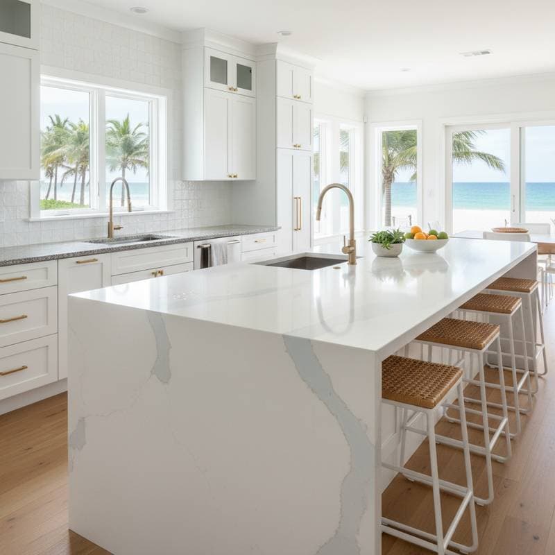 Quartz Saves Beach Homeowners $200 Yearly vs Granite