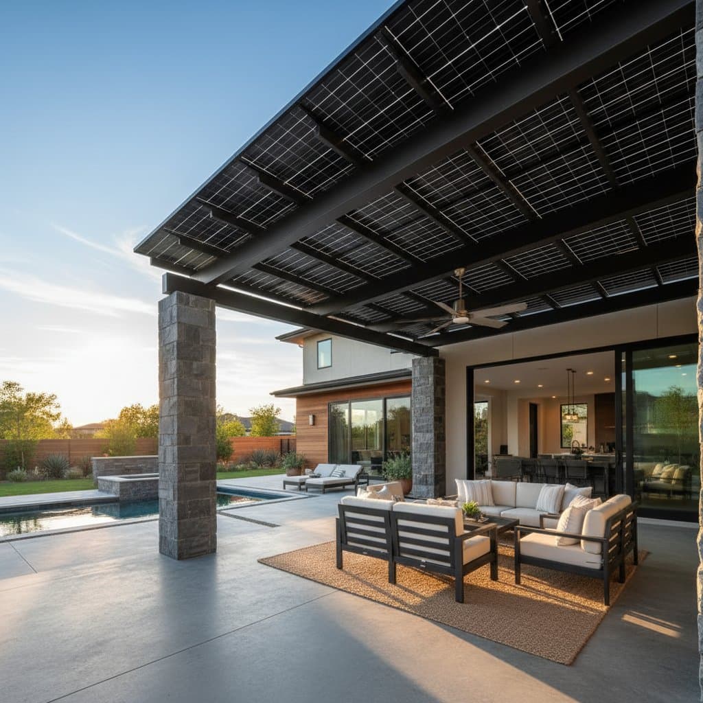 Preview image for Solar Pergolas Cut Bills While Adding Outdoor Shade