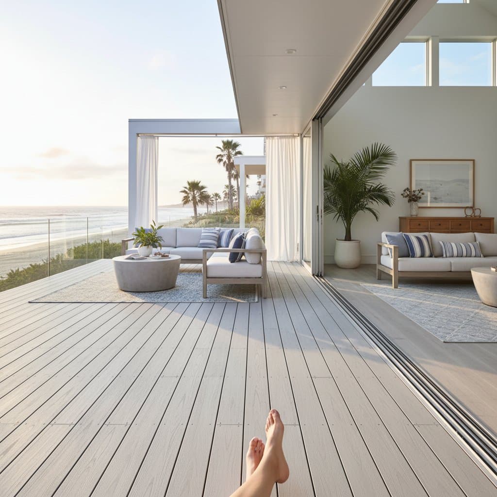 Composite Decking Stays Cool for Beach Homes