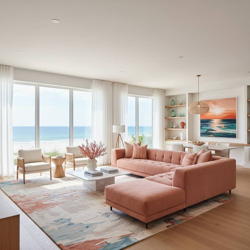 Featured image for Coral Tones Bring Warmth to 2026 Beach Homes