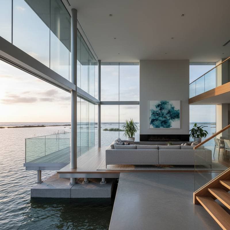 Amphibious Foundations Let Coastal Homes Float in Floods