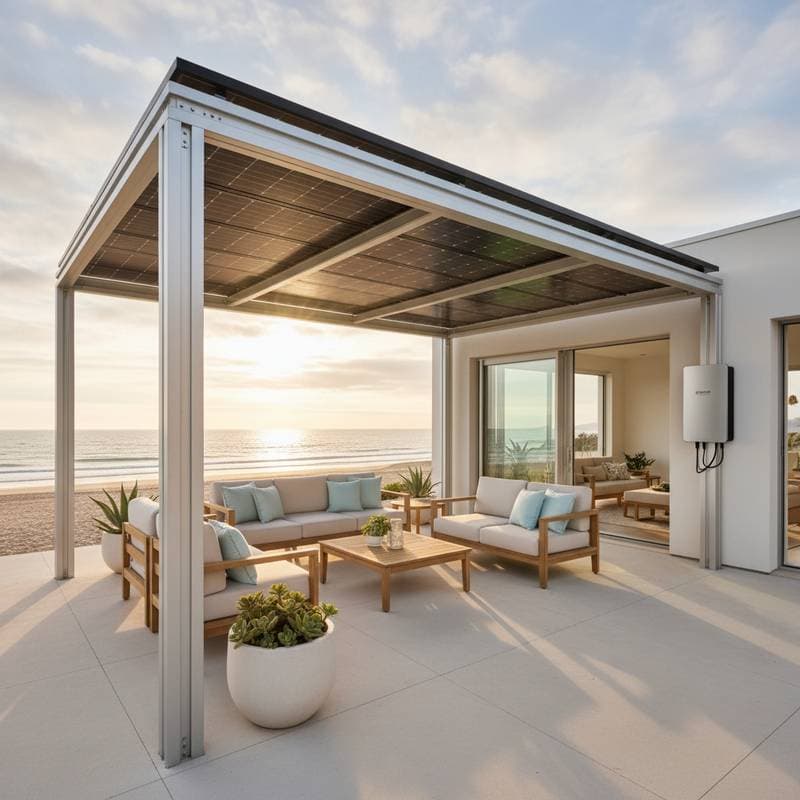 Featured image for Solar Pergolas Generate Power While Shading Your Patio