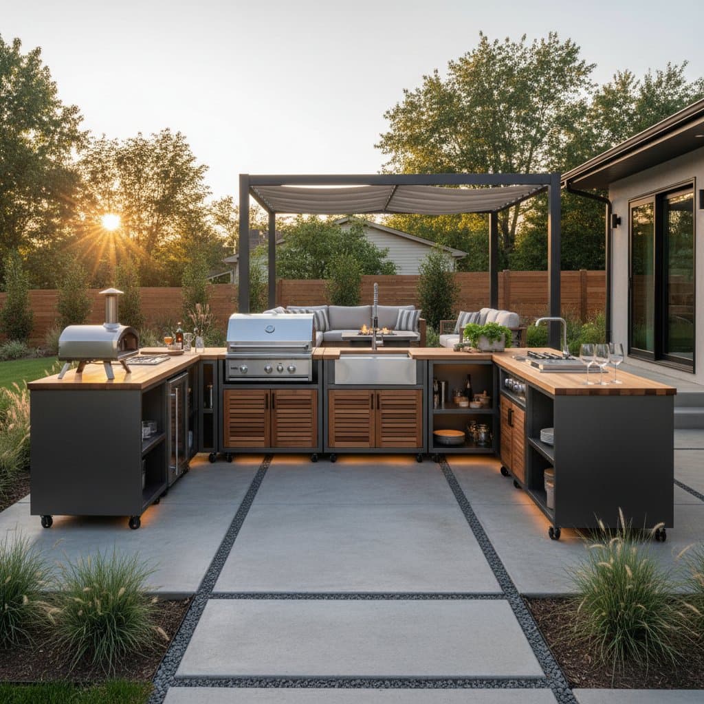 Modular Outdoor Kitchens Rearrange in Hours Not Days