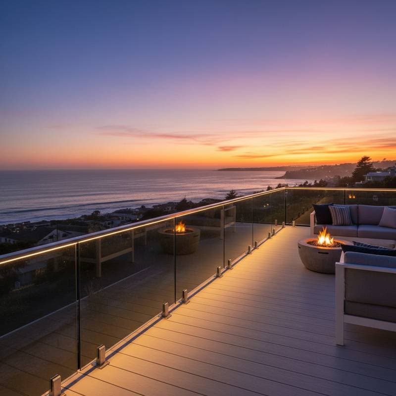 Solar Glass Railings Blend Safety and Lighting