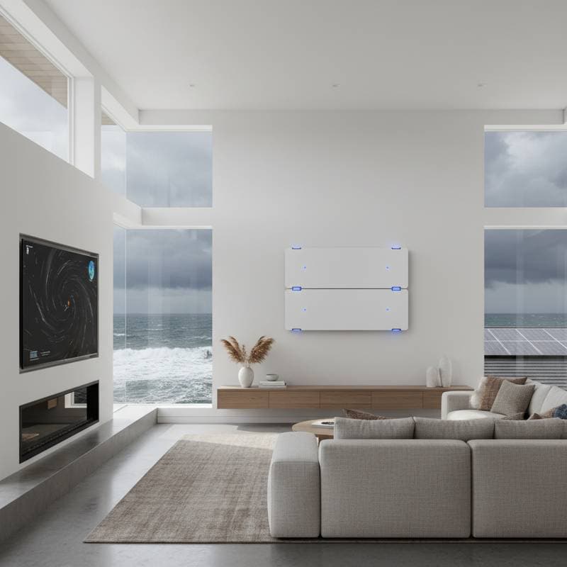 Battery Walls Keep Coastal Homes Powered Through Storms