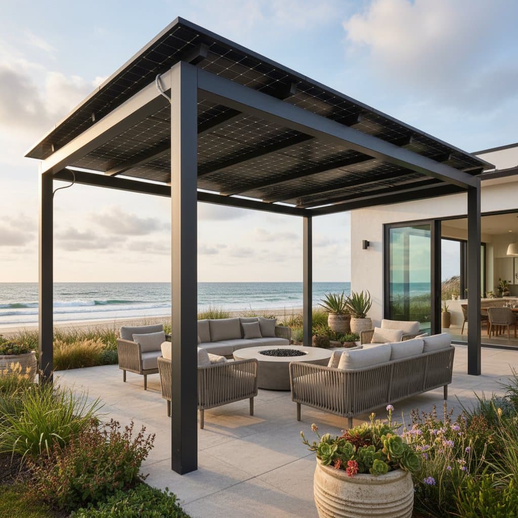 Featured image for Solar Pergolas Generate Power While Shading Your Patio