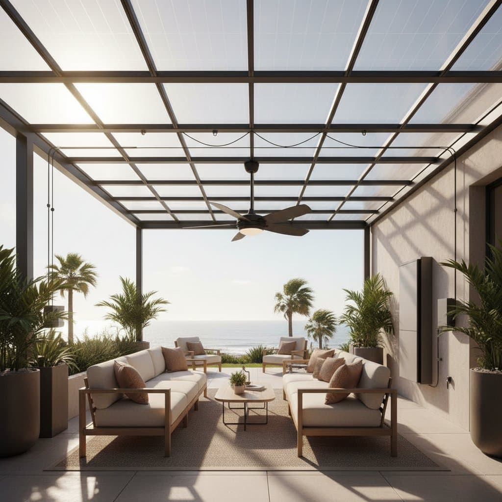 Transparent Solar Panels Generate Power While Keeping Patios Bright