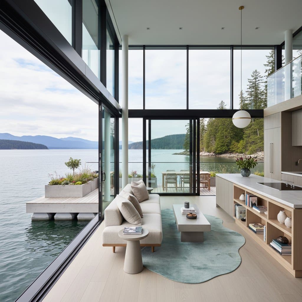 Floating Homes Rise and Fall With Water Levels