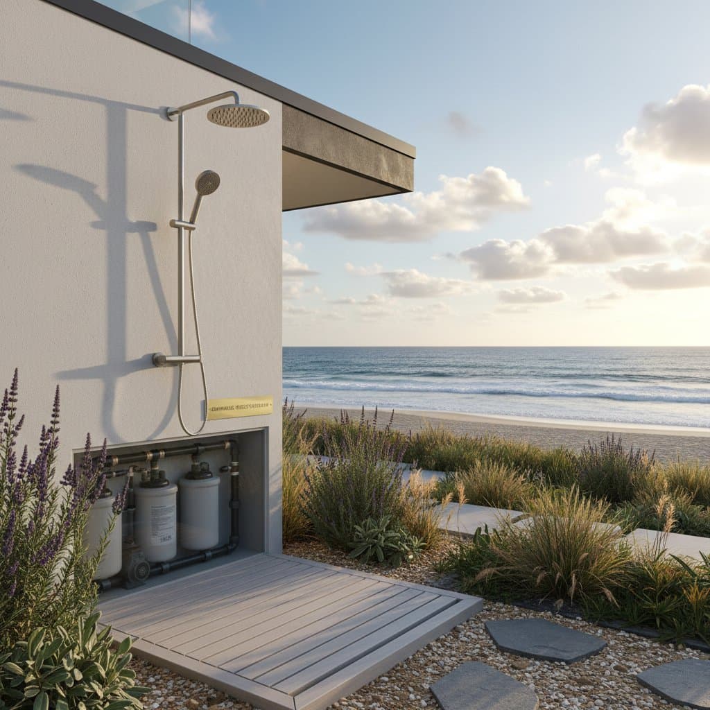 Featured image for Beach Shower Codes Now Require Graywater Systems