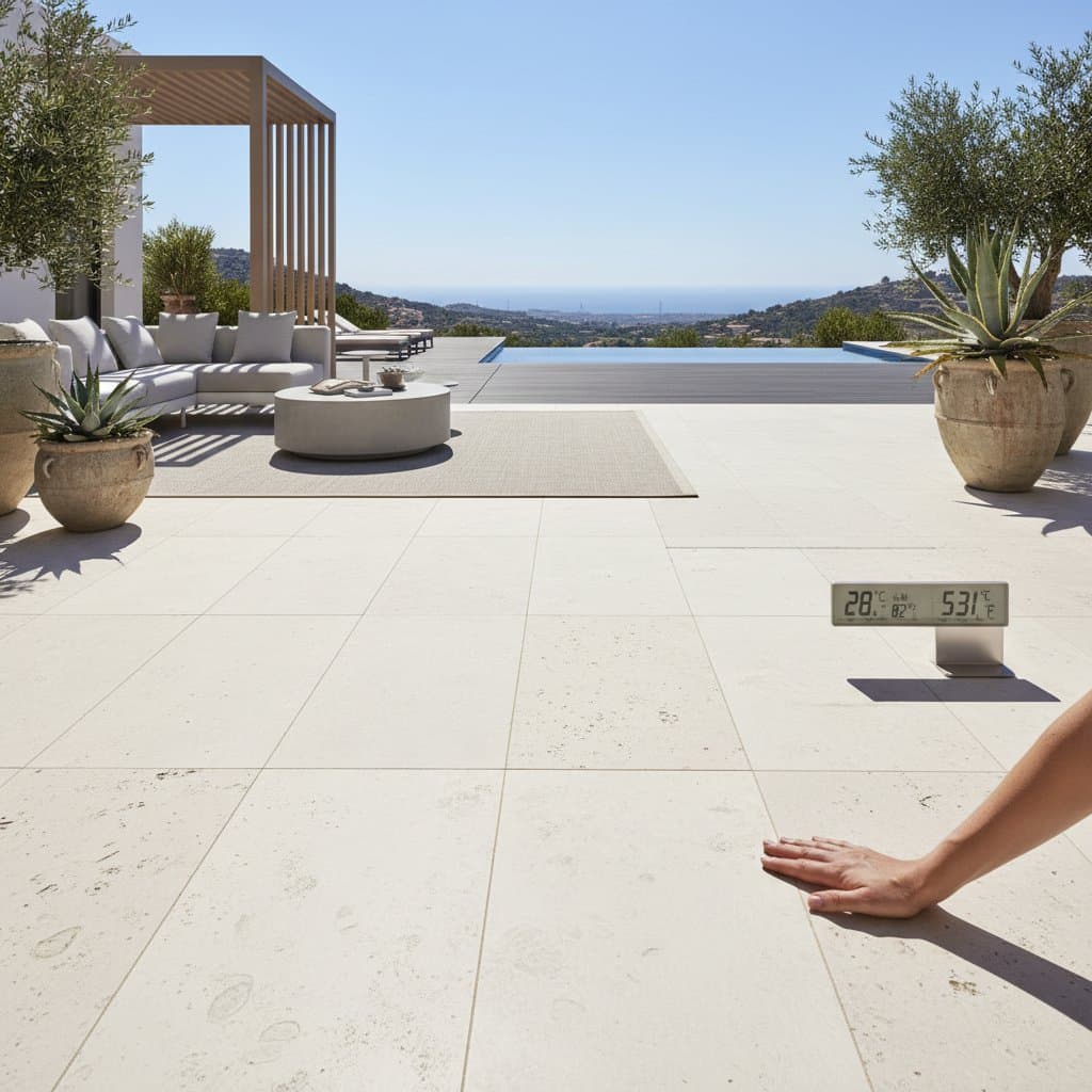 Featured image for Why Limestone Reflects Heat While Other Decks Absorb It