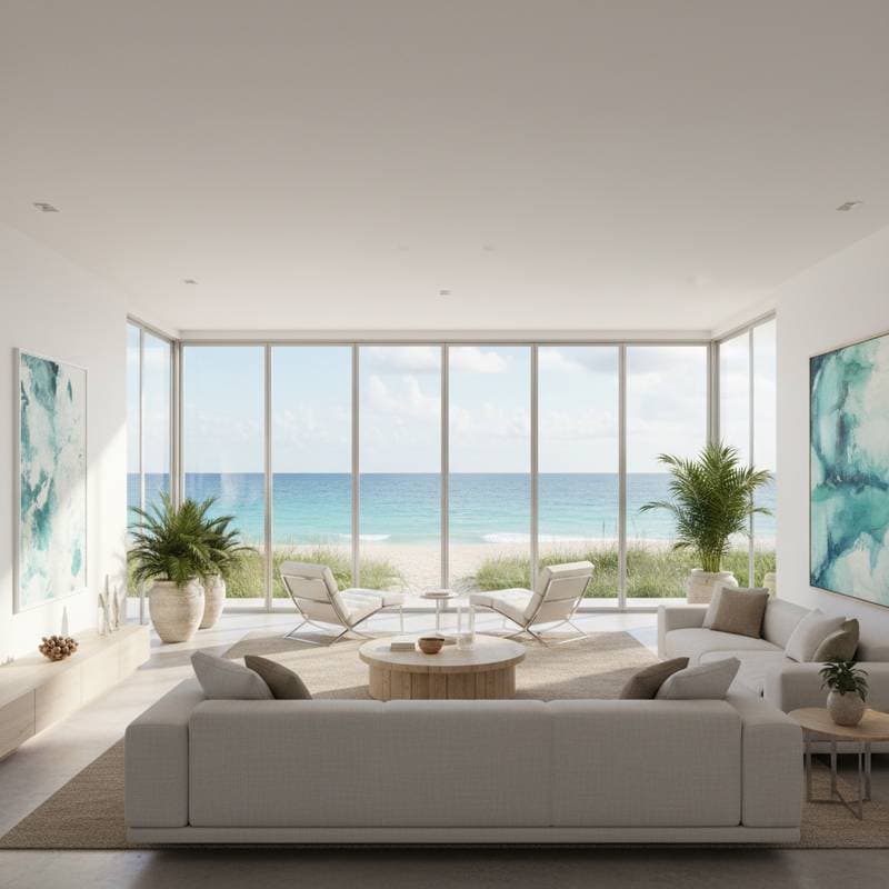 Clear Panels Protect Beach Homes Without Blocking Views