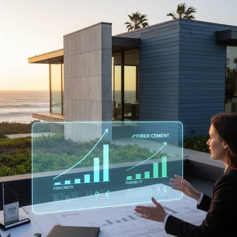 Coastal Siding: Concrete vs Fiber Cement Costs 2026