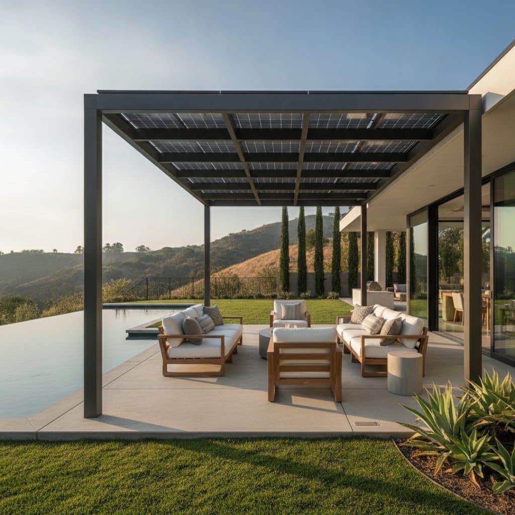 Preview image for Solar Pergolas Cut Electric Bills While Shading Patios
