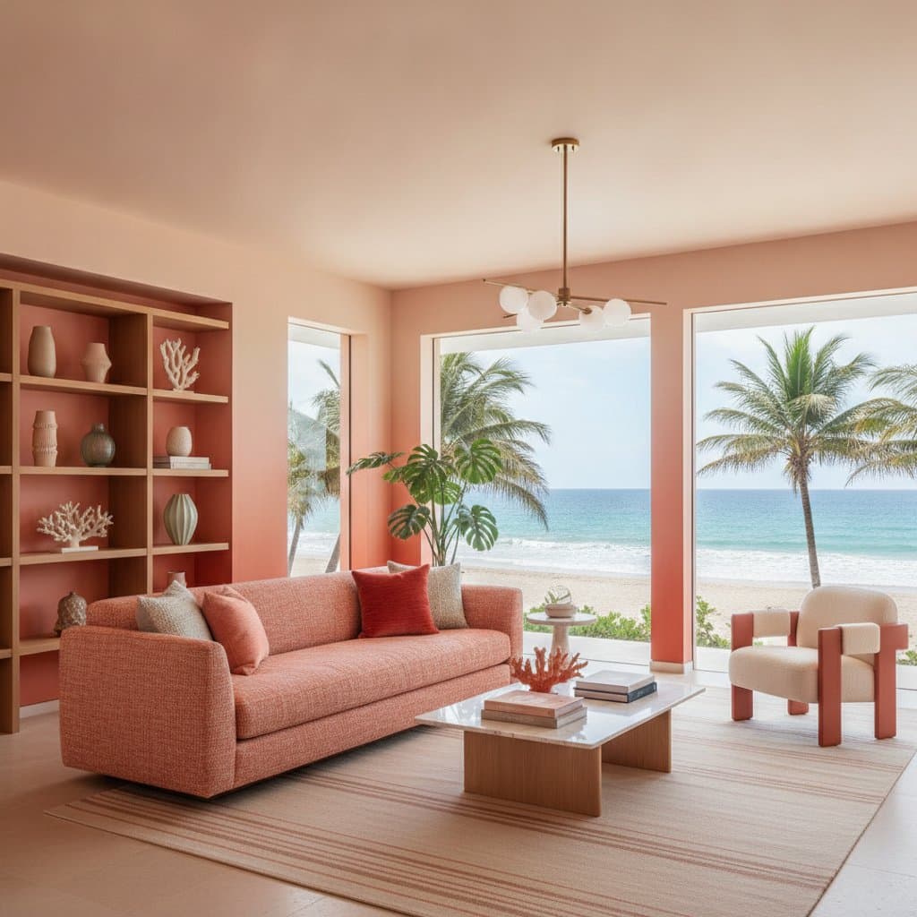 Preview image for Coral Palettes Bridge Warmth and Calm in Beach Homes