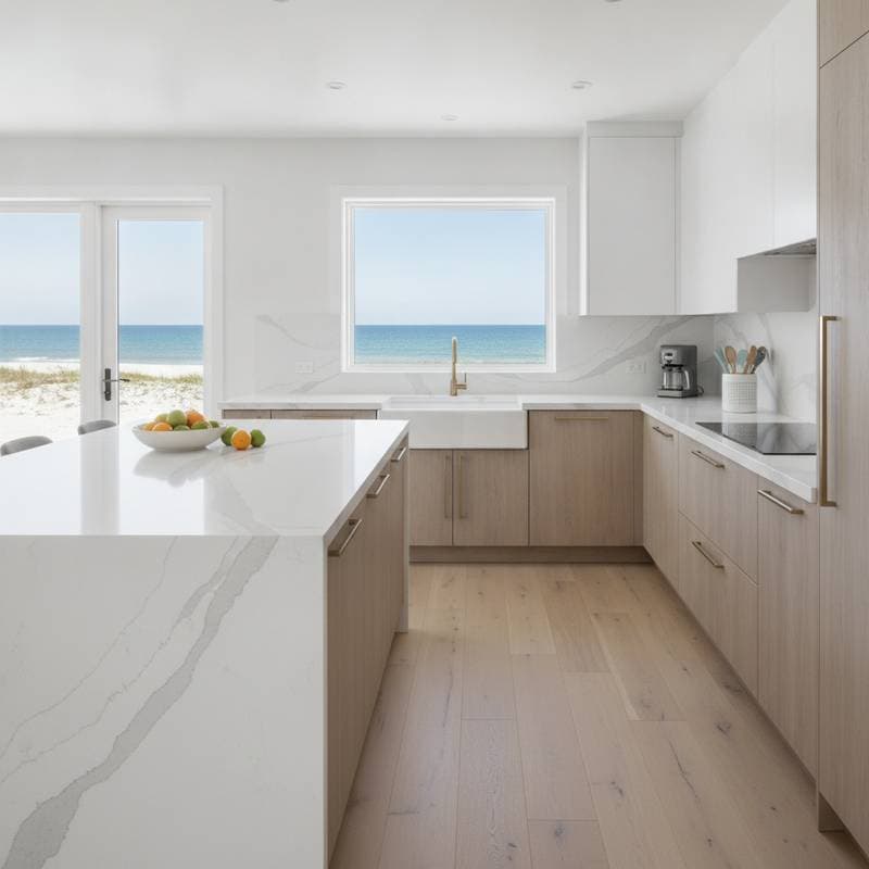 Featured image for Why Beach Houses Are Switching to Quartz Countertops
