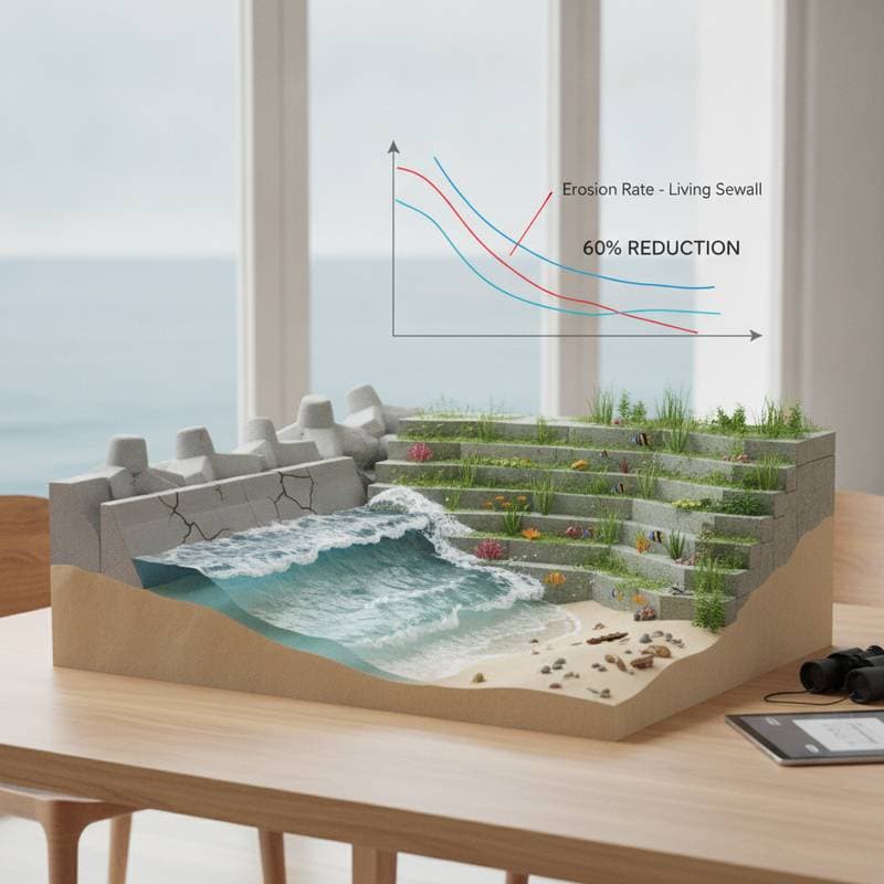 Living Seawalls Cut Coastal Erosion 60% vs Barriers