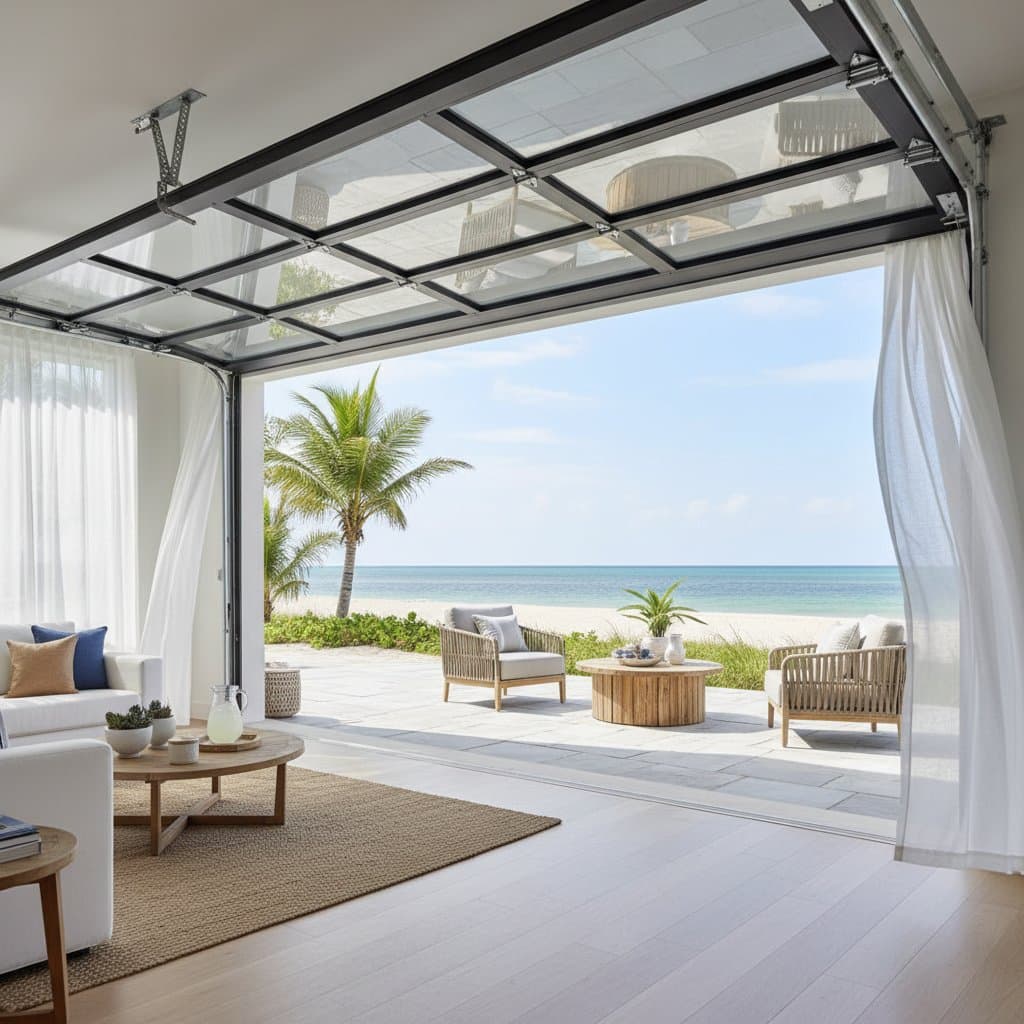 Glass Doors Bring Ocean Breezes Inside Year-Round