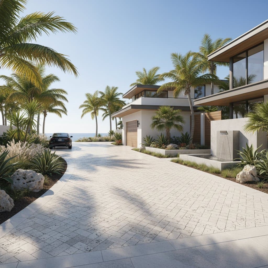 Coral Stone Driveways Cost $12-$25 Per Square Foot