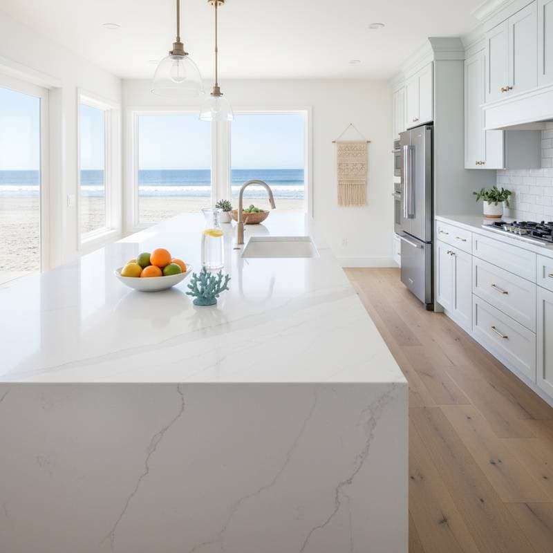 Why Quartz Beats Granite in Coastal Kitchens