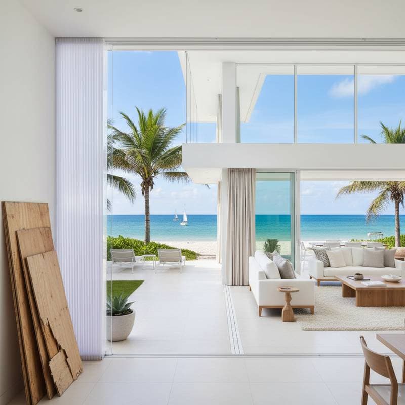 Why Transparent Shutters Beat Plywood for Beach Homes