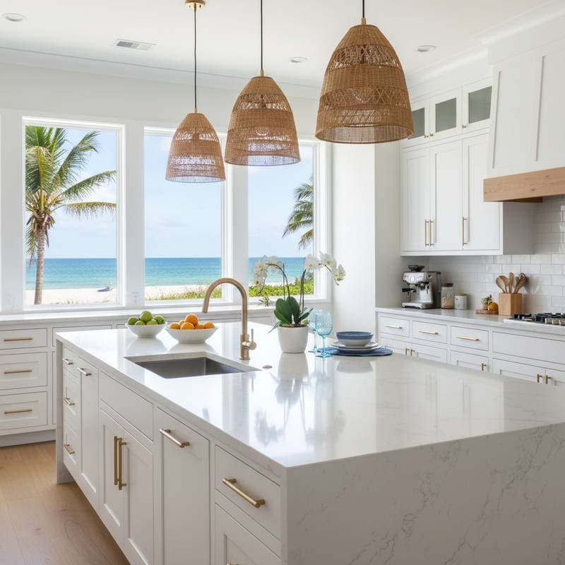 Featured image for Why Quartz Outperforms Granite in Coastal Kitchens