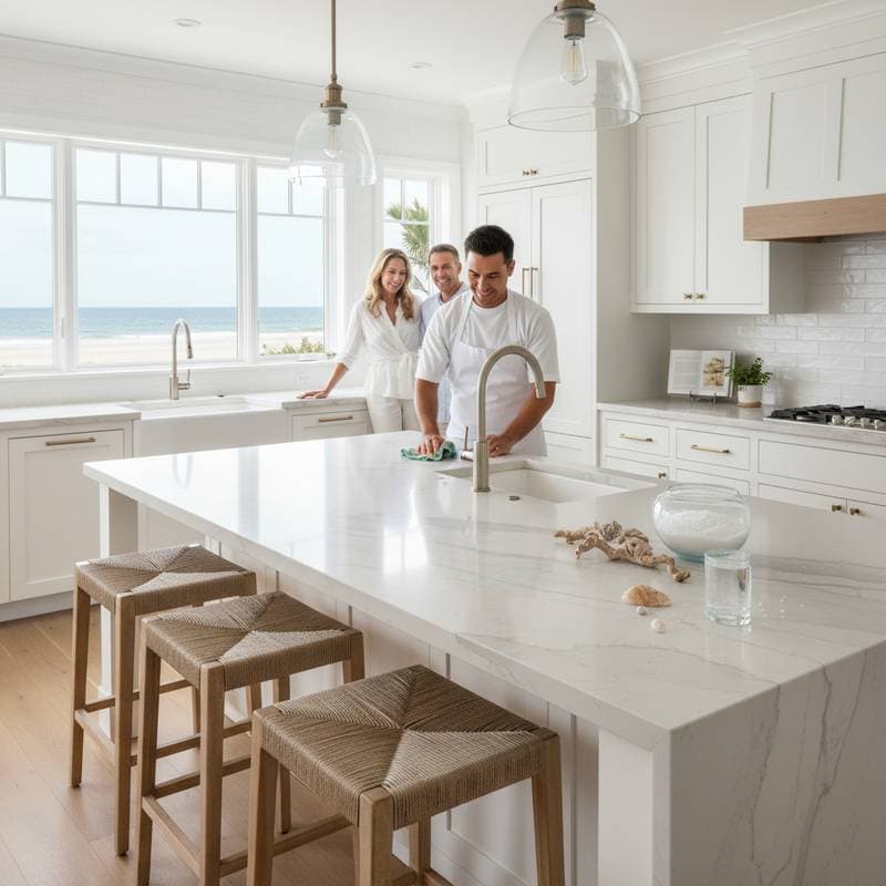 Preview image for Why Quartz Beats Granite 3:1 in Coastal Kitchens