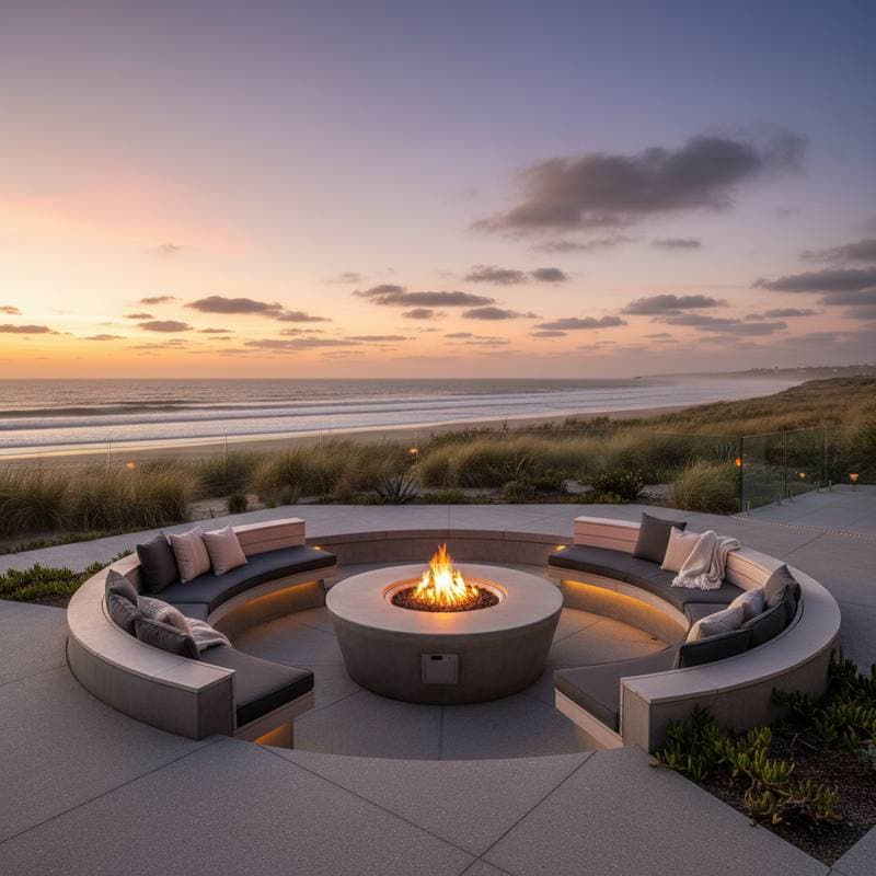 Featured image for Sunken Fire Pits Shield Flames from Coastal Winds