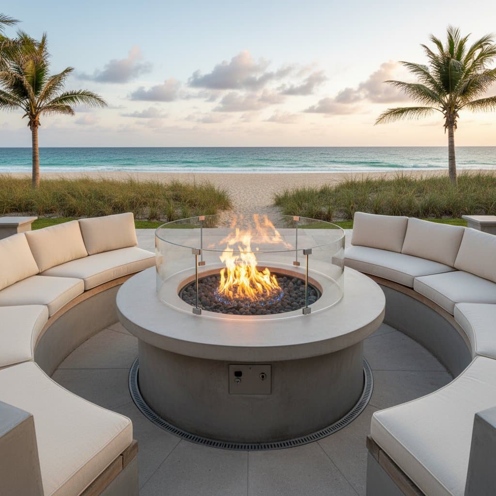 Preview image for Sunken Fire Pits Shield Coastal Flames from Wind