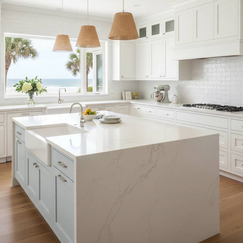 Preview image for Why Quartz Beats Granite 3:1 in Coastal Kitchens