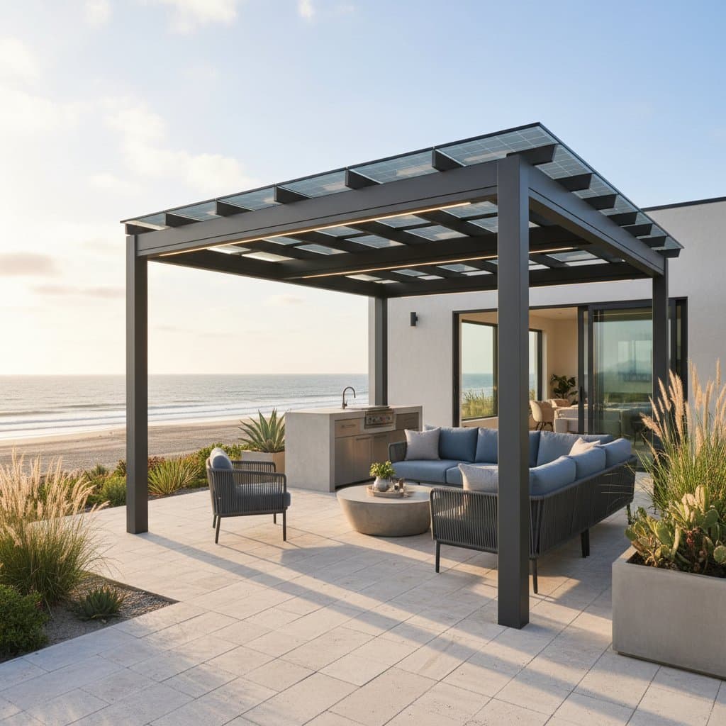 Preview image for Solar Pergolas Cut Bills While Shading Coastal Patios