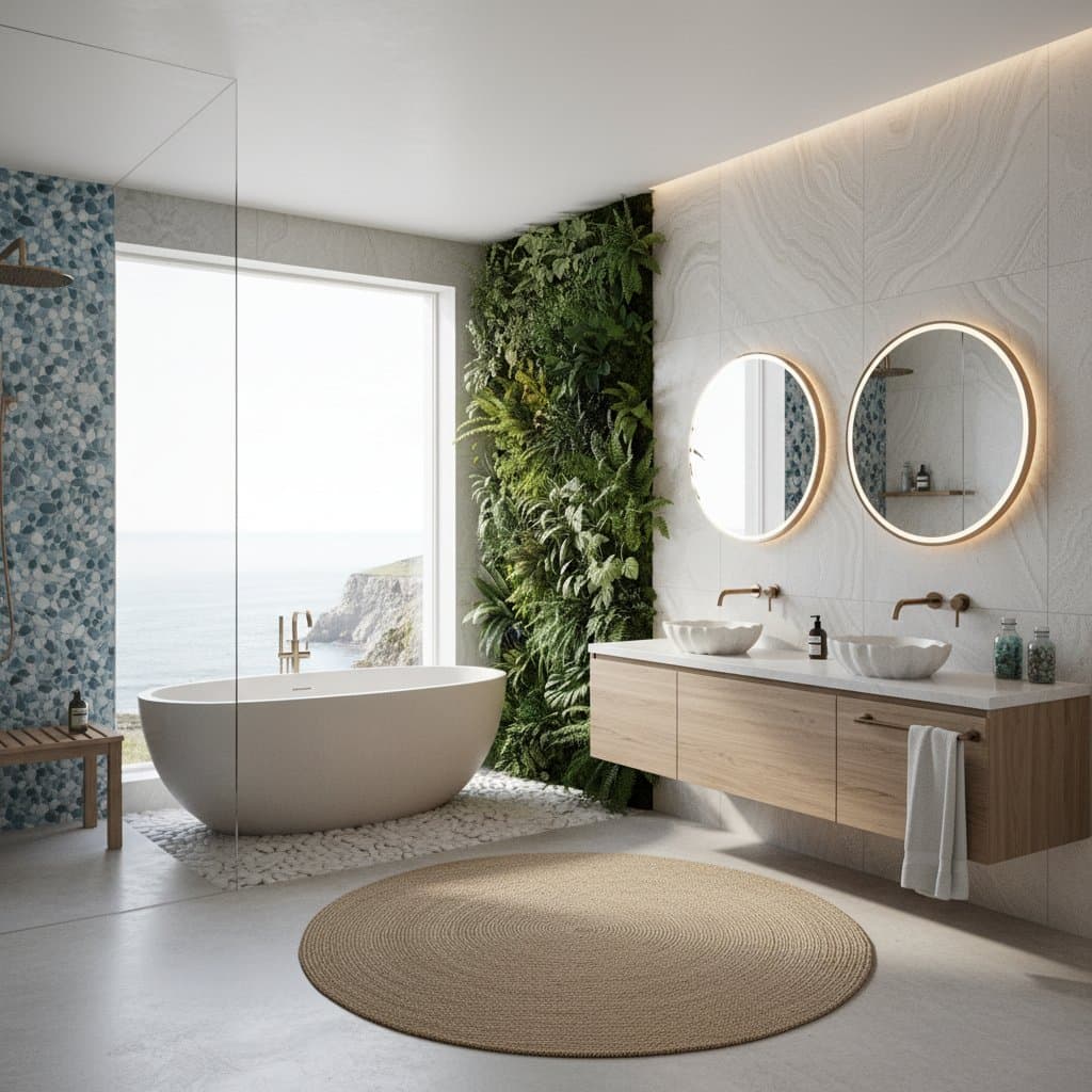Featured image for Biophilic Bathrooms Transform Daily Routines with Nature