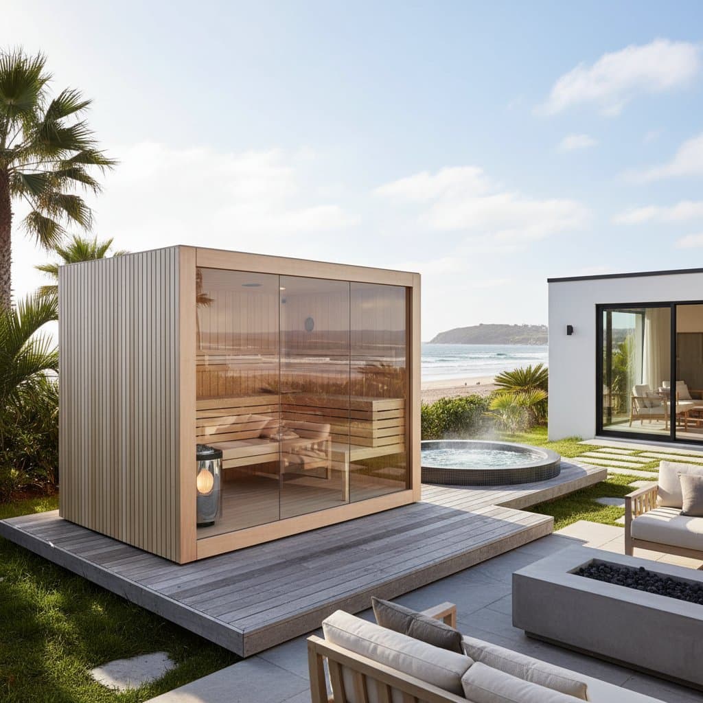 Preview image for Why Coastal Homes Are Adding Backyard Saunas Now