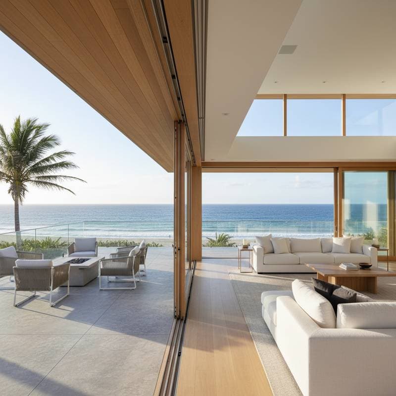 Featured image for Pocket Sliding Walls Transform Coastal Patios Into Open Retreats