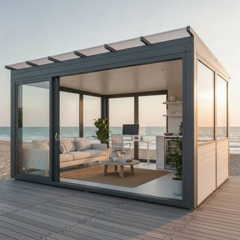 Featured image for Modular Patio Rooms Assemble in Days for Coastal Homes