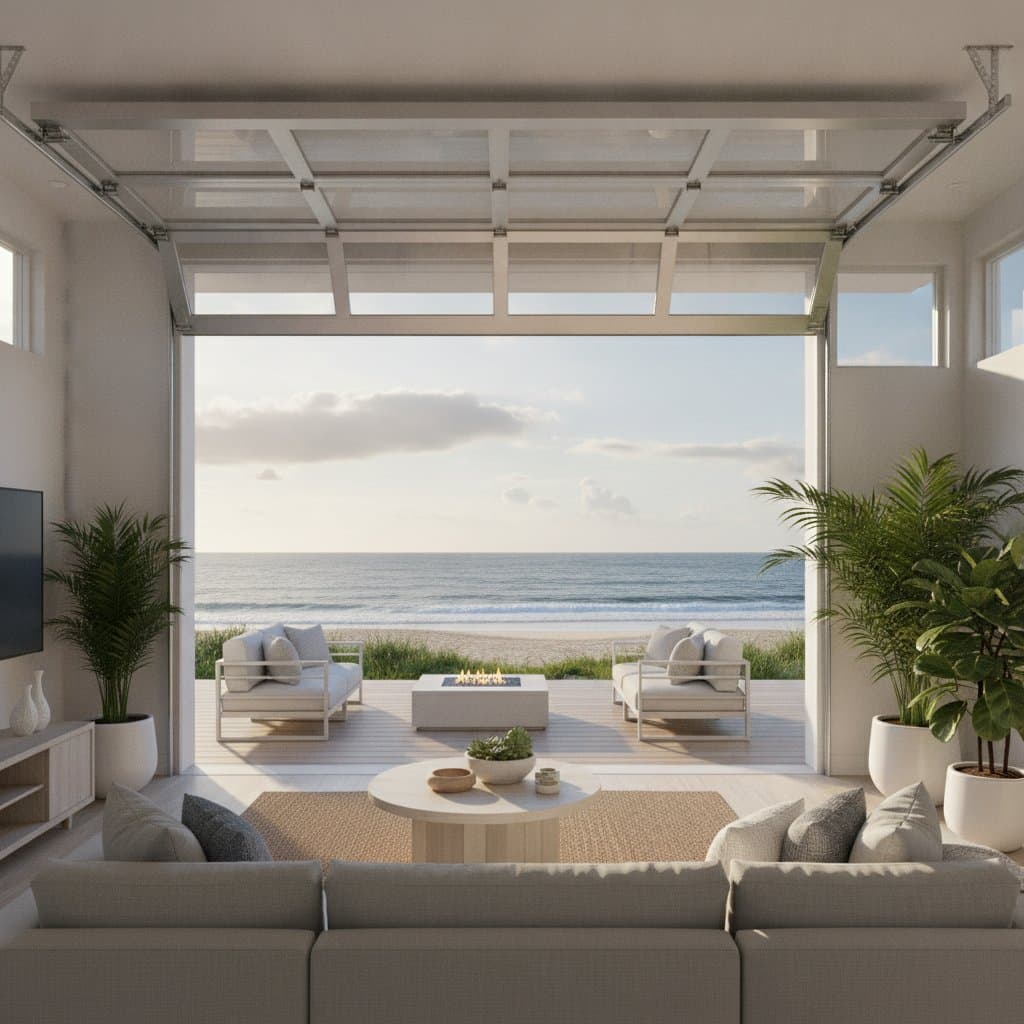 Preview image for Glass Garage Doors Transform Coastal Living Spaces
